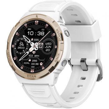 Maxcom Ceas Smartwatch Maxcom FW100 Titan, Ecran AMOLED 1.3 inch, Android/iOS, IP69, Alb