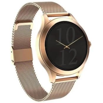 Maxcom Ceas Smartwatch Maxcom FW44 Gold 2, ecran tactil AMOLED 1.2 inch, 41mm, inox, contor de calorii, compatibil Android /iOS, auriu