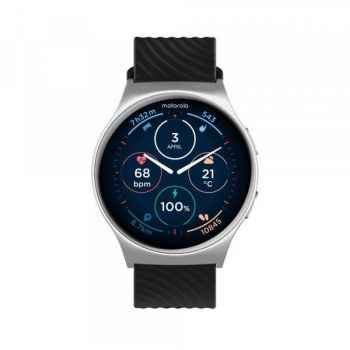Motorola Smartwatch Motorola Moto Watch 120, Ecran AMOLED 1.43, Bluetooth, Asistent AI, Microfon, Difuzor, IP68 (Argintiu)