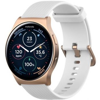 Motorola Smartwatch Motorola Moto Watch 120, Ecran AMOLED 1.43, Bluetooth, Asistent AI, Microfon, Difuzor, IP68 (Roz)