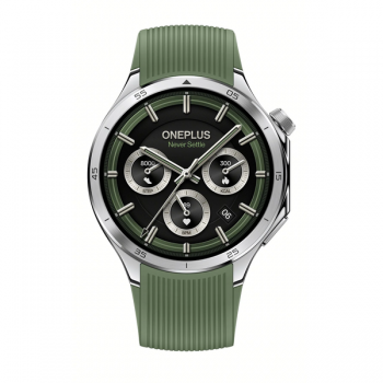 OnePlus Smartwatch OnePlus Watch 3, Ecran LTPO AMOLED 1.5, Procesor Snapdragon W5, 32GB Flash, Bluetooth, NFC, Wi-Fi, IP68 5 ATM, Wear OS (Verde)