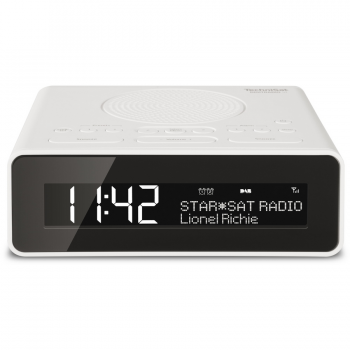 TechniSat Radio cu ceas TechniSat Digitradio 51, 1.5W, DAB+,ecran LCD, functie Sleep Timer, alb/negru (0001/4981)