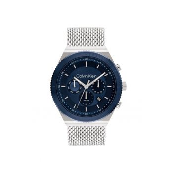 Ceas barbatesc  25200305 Quartz Argintiu - Albastru