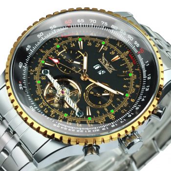 Ceas barbatesc de mana Jaragar Multifunctional Tourbillon Skeleton Mecanic Automatic