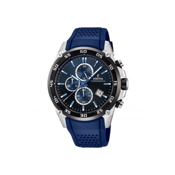 Ceas barbatesc  F20330/A Quartz Argintiu - Negru