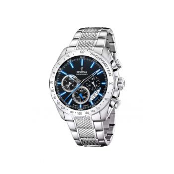 Ceas barbatesc  F20668/6 Quartz Argintiu
