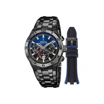 Ceas barbatesc  F20673/1 Quartz Negru