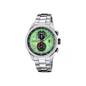 Ceas barbatesc  F20694/3 Quartz Argintiu