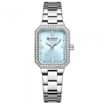 Ceas dama Curren Elegant - Cadran albastru, bratara argintie, stil elegant si modern
