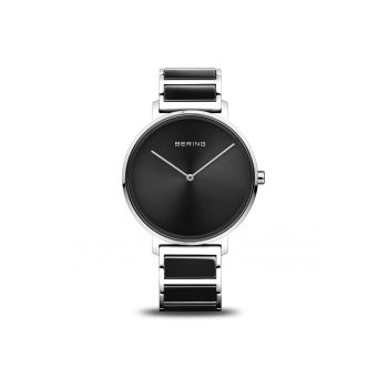 Ceas dama -  Inox - Quartz - Negru/Argintiu