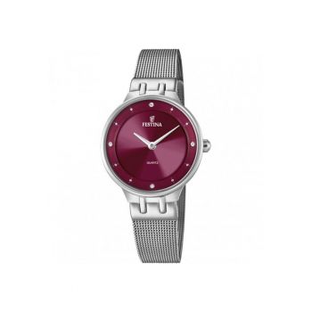 Ceas Dama -  Mademoiselle cu Cristale F20597 - Violet