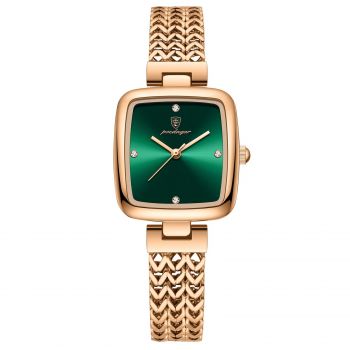Ceas dama Poedagar Elegant Casual Fashion Quartz Auriu Verde