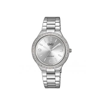 Ceas dama  Q34B-002PY Quartz Argintiu
