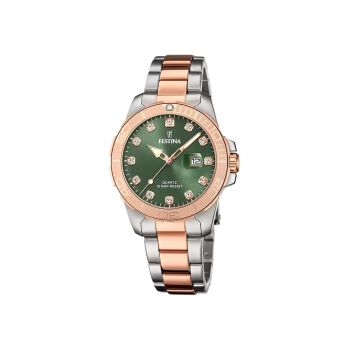 Ceas dama  Quartz Argintiu - Rose gold - Auriu rose/Argintiu