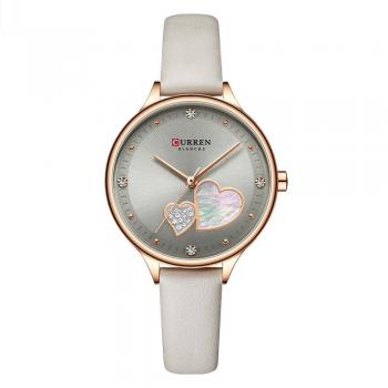 Ceas de dama Curren Gri - Elegant, cu curea din piele