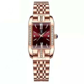 Ceas de mana dama Poedagar Quartz Elegant Luxury Casual Fashion Otel Argintiu Auriu Visiniu