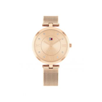 Ceas quartz cu bratara din plasa
