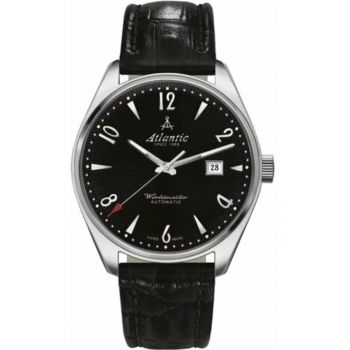 Ceas barbatesc  Automatic - Curea din piele - Negru