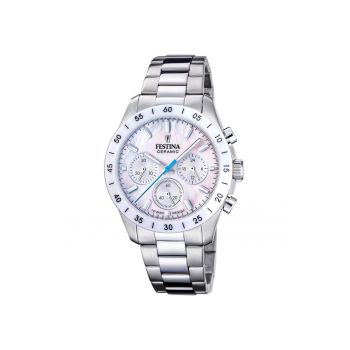 Ceas dama  Damski Quartz - Argint - Perla - 10 ATM