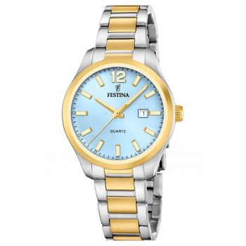Ceas dama  F20739/3 Quartz Argintiu - Auriu