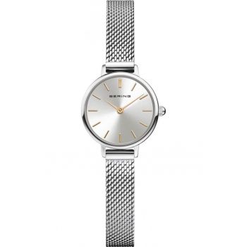 Ceas de dama  11022-004-P - argintiu - fashion clasic