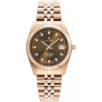 Ceas de dama JACQUES DU JWG02203 - aur roz clasic