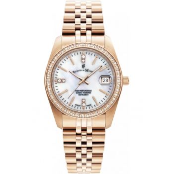 Ceas de dama JACQUES DU JWG03401 - aur roz - fashion clasic