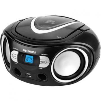 Hyundai Radio player Boombox, Hyundai, 2 difuzoare, USB, Negru/Alb