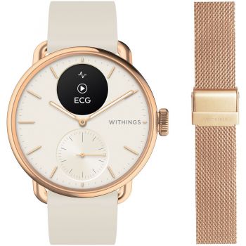Withings Withings Bundle Scanwatch 2 / 38mm (including Milanese wristband Rose Gold) - Rose Gold