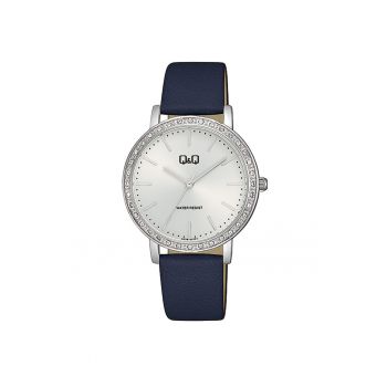 Ceas analog de dama -  Negru/Argintiu - Albastru