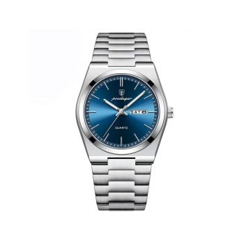 Ceas barbatesc de mana Poedagar Elegant Analog Quartz Data Ziua saptamanii Otel