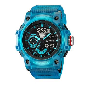 Ceas barbatesc Stryve Army Militar Sport Alarma Cronometru Digital 5 ATM Sport Albastru