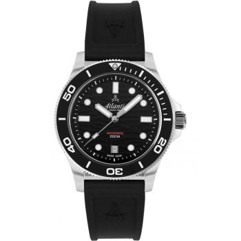 Ceas de barbati  81371.41.69PU negru clasic rezistent la apa