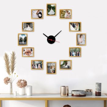 Ceas de perete decorativ, ACS03, Dimensiune 50 x 50 cm, Multicolor