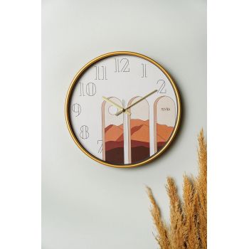 Ceas de perete decorativ, Inzdag, ø30 cm, Multicolor