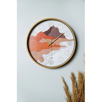 Ceas de perete decorativ, Inztprk, ø30 cm, Multicolor