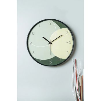 Ceas de perete decorativ, Pinoyşl, Ø 42 cm, Multicolor