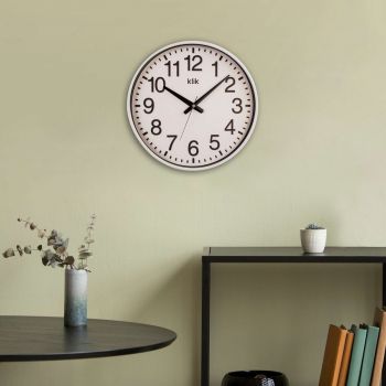 Ceas de perete decorativ, Simplex, Dimensiune: 38 x 38 cm, Alb