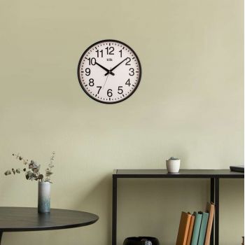 Ceas de perete decorativ, Simplex, Dimensiune: 38 x 38 cm, Negru
