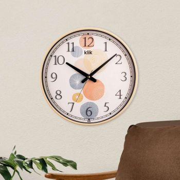Ceas de perete decorativ, Summer, Dimensiune: 38 x 38 cm, Bej
