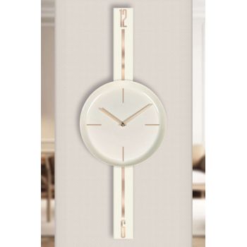 Ceas de perete decorativ, Vlnt103Krkr, ø30 cm, Crem
