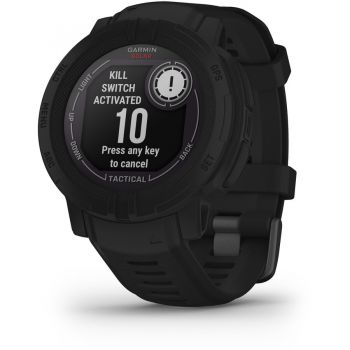 GARMIN Ceas inteligent Garmin Instinct 2, 45mm, Solar, Tactical Edition, Display diagonal: 2.29 cm (0.9), Display technology: MIP, Display resolution: 176 x 176 pixels. GPS (satellite), Negru