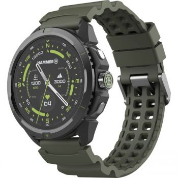 Hammer Smartwatch Hammer HAMMER Watch 2, Military Edition, AMOLED 1.5 inch, GPS dual-band, 5 ATM, Baterie 530 mAh