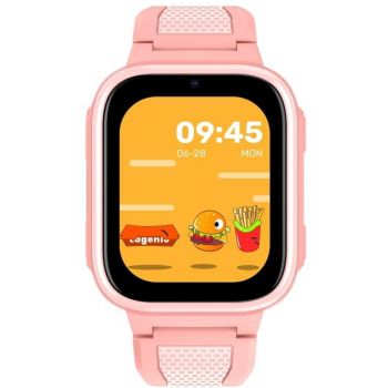 LAGENIO Ceas inteligent pentru copii LAGENIO K10, 4G, Ecran AMOLED 1.8, 64MB RAM, 128MB Flash, Camera 0.3MP, RTOS, Tracking GPS, Apel Video, Mesaje, Control Parental, Ceas cu Alarma, 950mAh, varsta intre 5-14, Roz