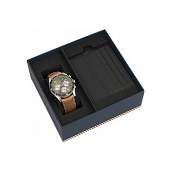 Setul masculin BEVERLY HILLS BP3619X.375 - husa de carduri verde in stil fashion