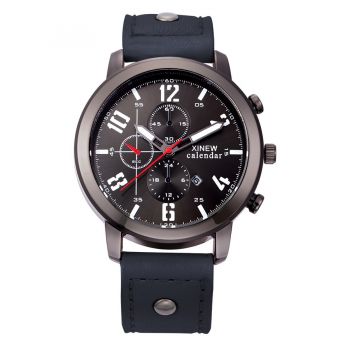 Ceas Barbatesc Fashion & Casual, curea piele, model Blue, Xinew CS125