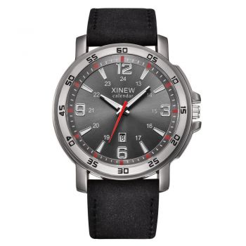 Ceas Barbatesc XINEW CS277, Fashion & Casual, curea piele, model Negru