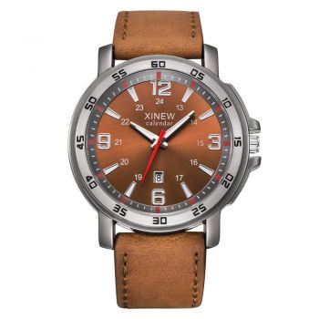 Ceas Barbatesc XINEW, Fashion & Casual, curea piele