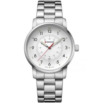 Ceas casual unisex  42 mm - Argintiu