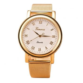 Ceas dama Geneva CS470, Bratara metalica, stil Casual